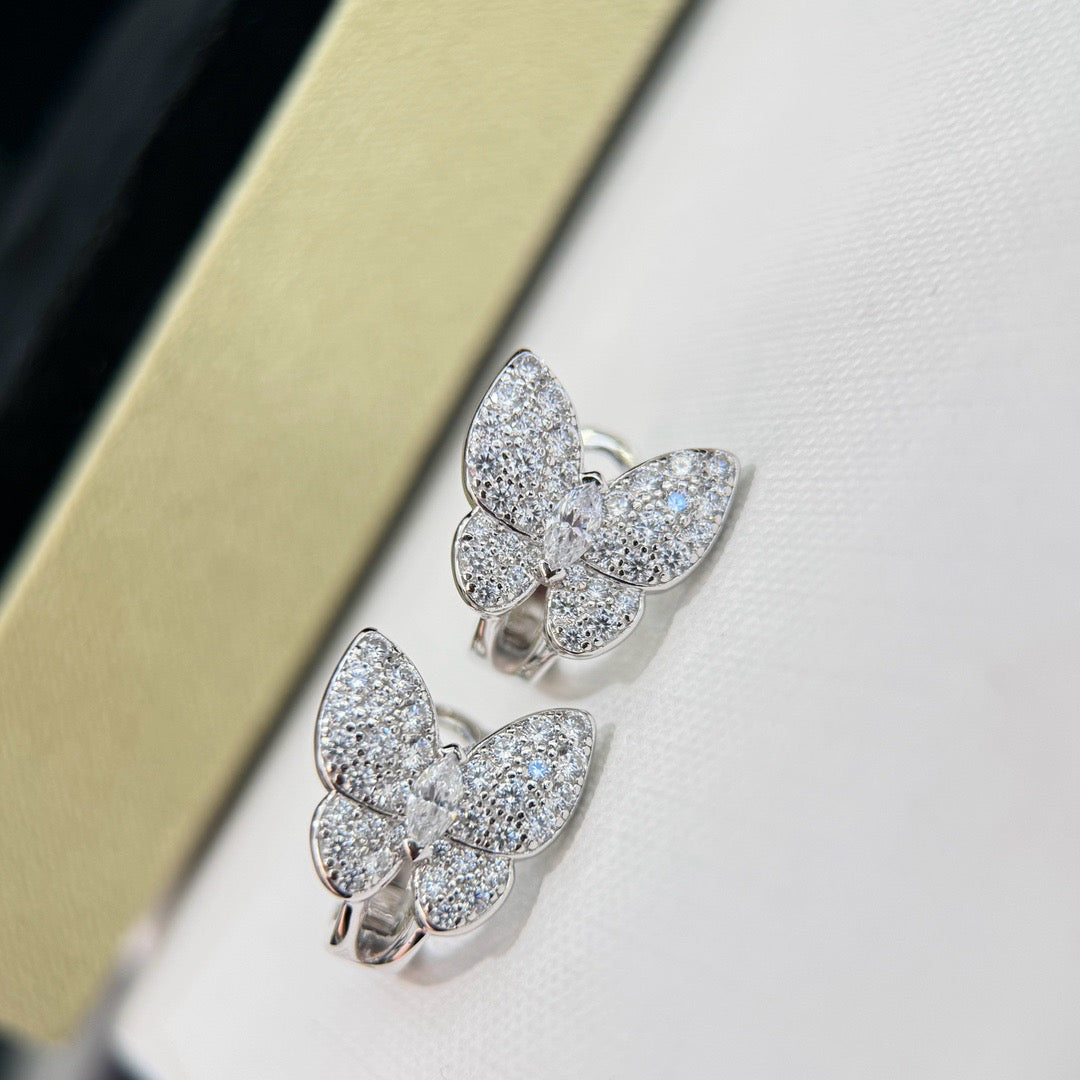 [LumiVibe]BUTTERFLY ALL DIAMOND EARRINGS