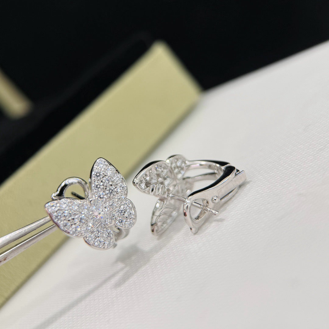 [LumiVibe]BUTTERFLY ALL DIAMOND EARRINGS