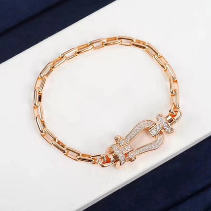 [LumiVibe]FORCE LARGE HORSESHOE CLASP  METAL BRACELET