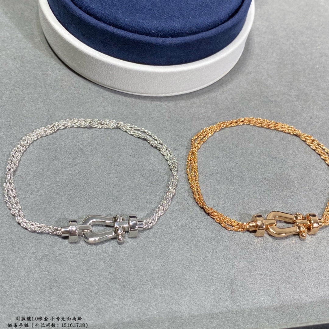 [LumiVibe]FORCE SMALL HORSESHOE  DIAMOND CHAIN ROPE BRACELET