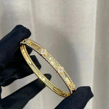 [LumiVibe]CLOVER BRACELET 4MM DIAMONDS