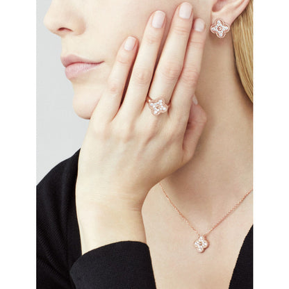 [LumiVibe]CLOVER 15MM DIAMOND SINGLE FLOWER NECKLACE