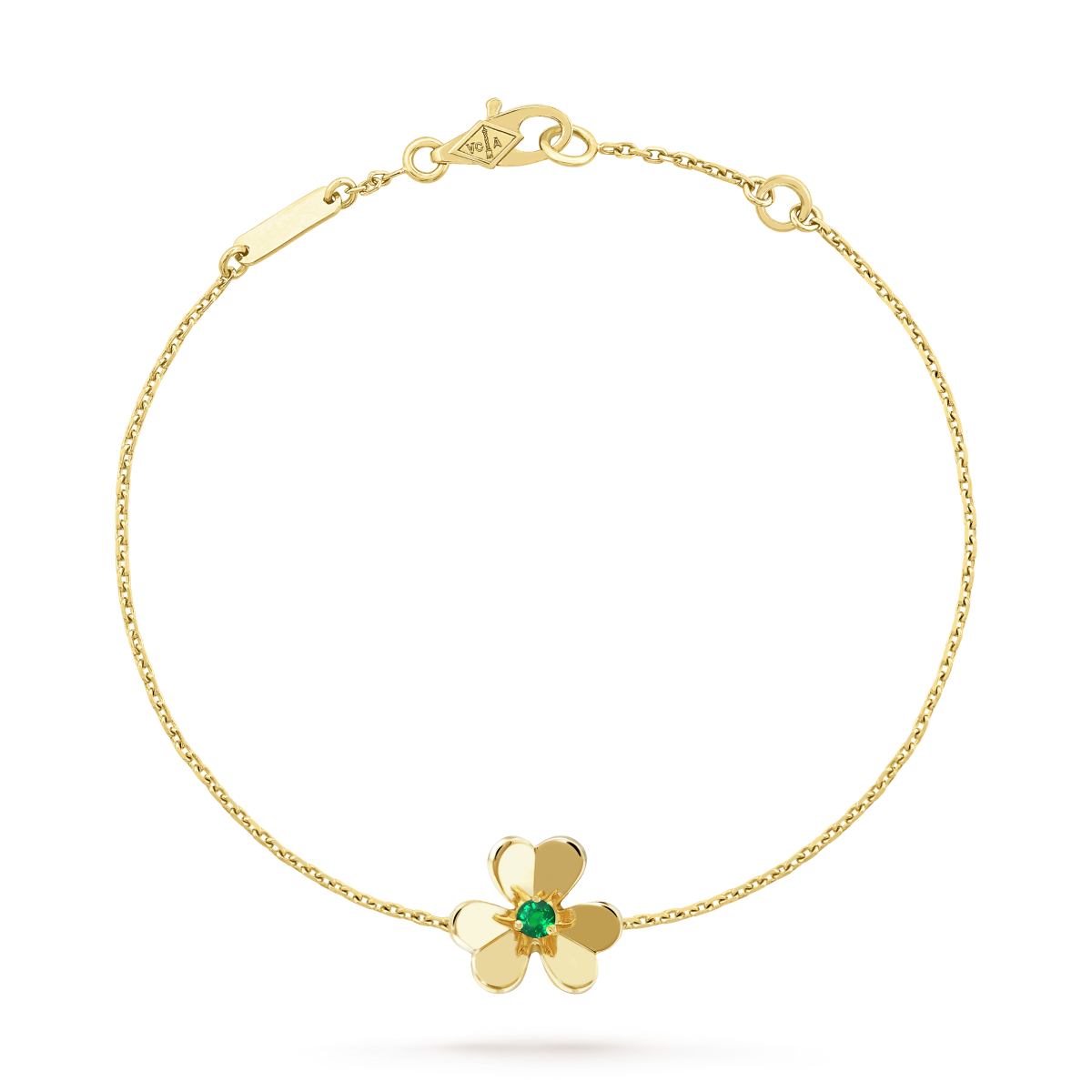 [LumiVibe]FRIVOLE GOLD FLOWER PINK MALACHITE BRACELET