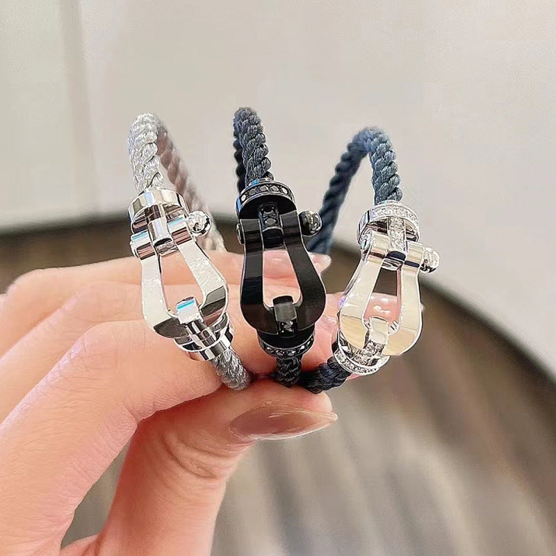 [LumiVibe]FORCE LARGE HORSESHOE NO DIAMOND BRACELET GOLD