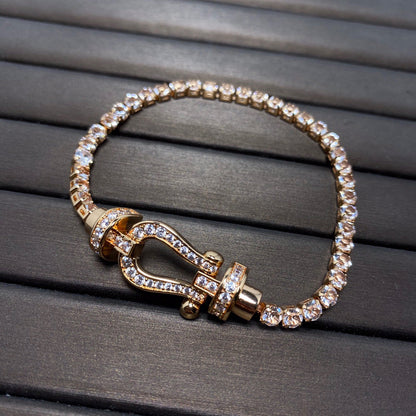 [LumiVibe]FORCE  HORSESHOE  DIAMOND TENNIS BRACELET
