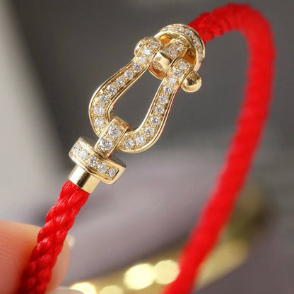 [LumiVibe]FORCE LARGE HORSESHOE FULL DIAMOND BRACELET GOLD