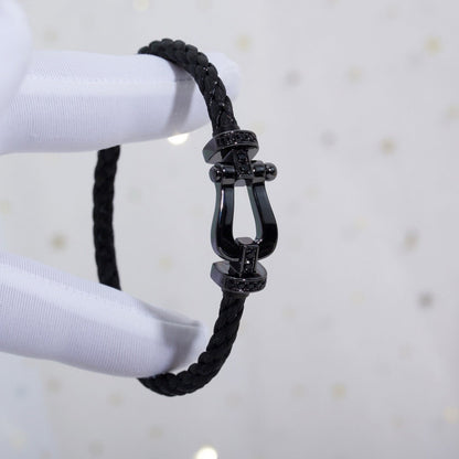 [LumiVibe]FORCE LARGE SERIES HORSESHOE BLACK SAMURAI BRACELET