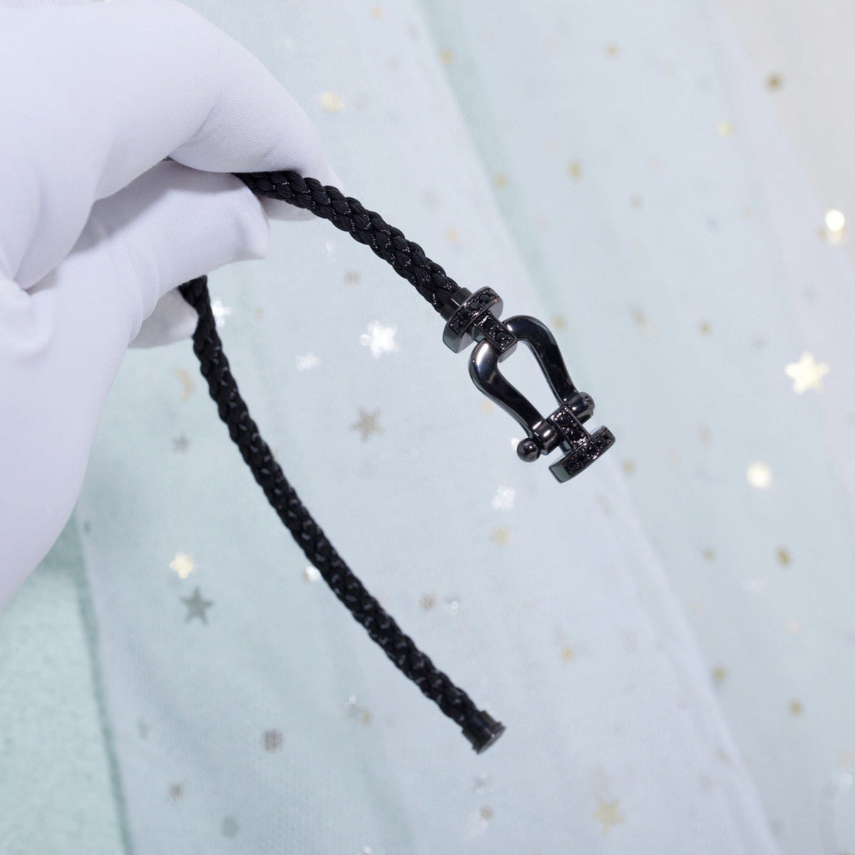 [LumiVibe]FORCE LARGE SERIES HORSESHOE BLACK SAMURAI BRACELET