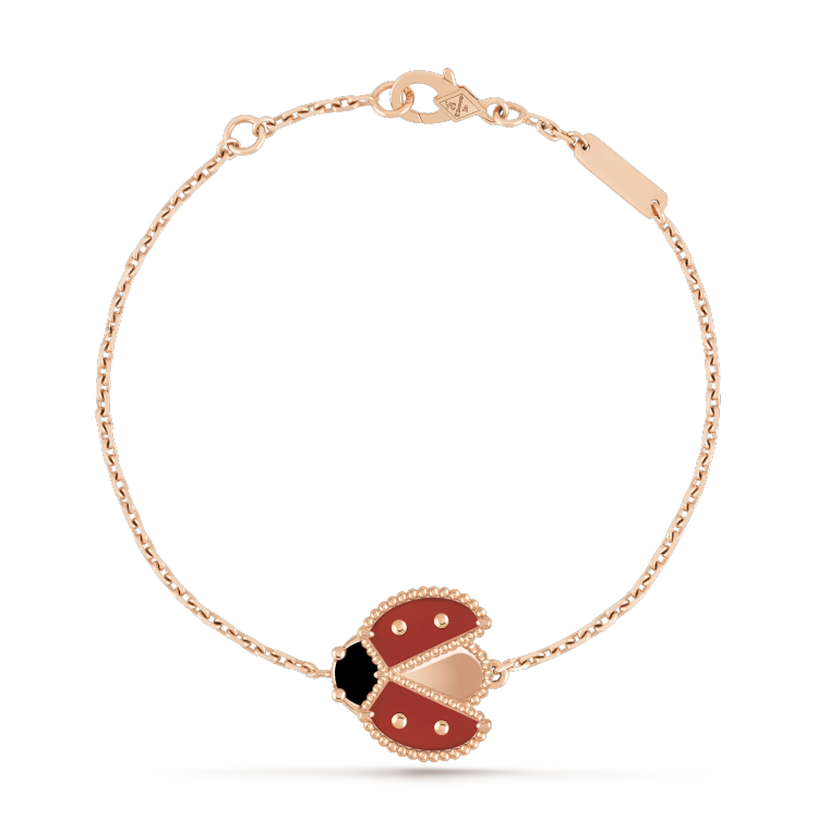[LumiVibe]LUCKY SPRING 1 MOTIF PINK GOLD BRACELET