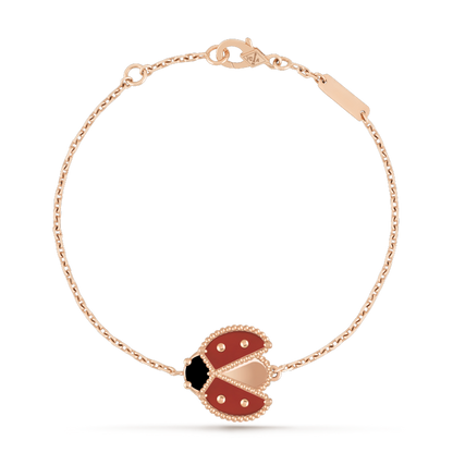 [LumiVibe]LUCKY SPRING 1 MOTIF PINK GOLD BRACELET