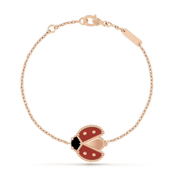 [LumiVibe]LUCKY SPRING 1 MOTIF PINK GOLD BRACELET