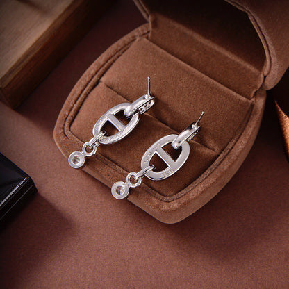 [LumiVibe]HM CHAINE DIAMOND EARRINGS