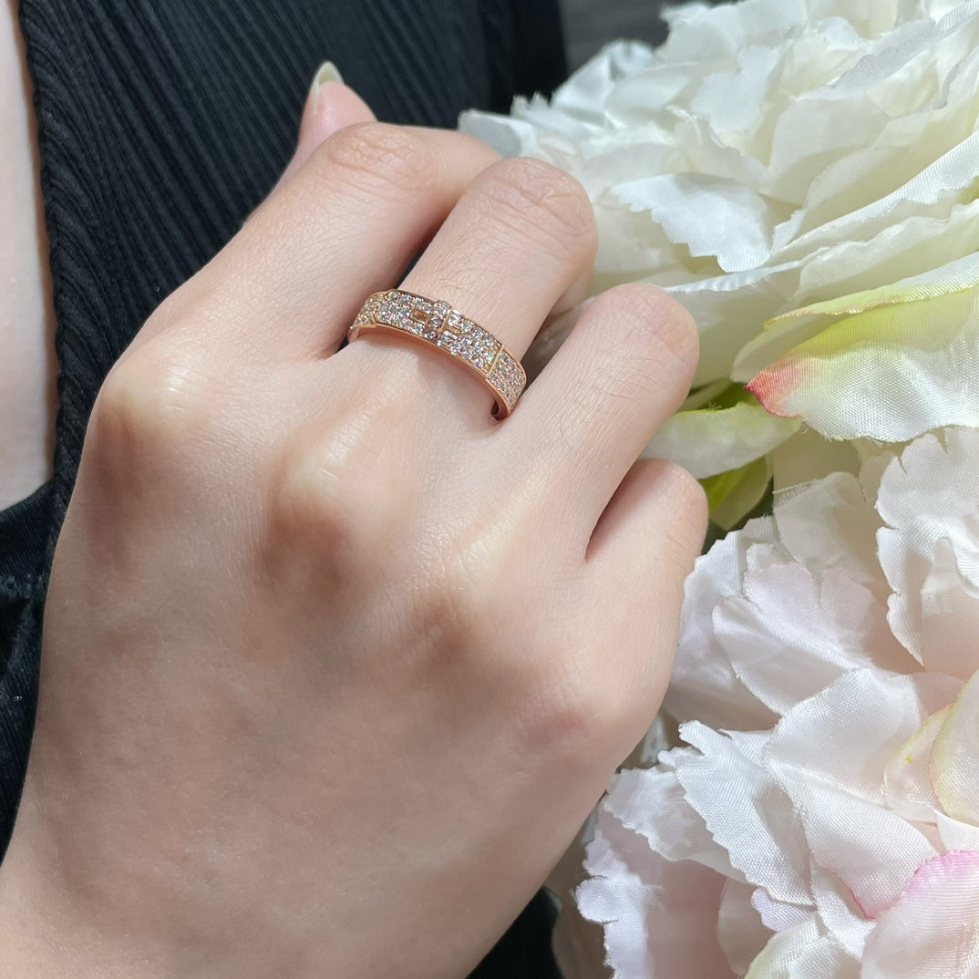 [LumiVibe]KELLY PINK GOLD DIAMOND RING