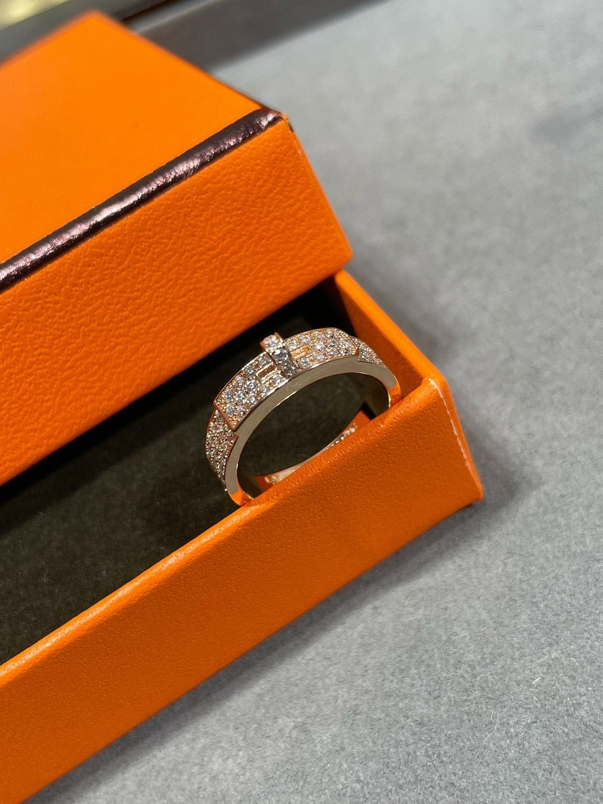 [LumiVibe]KELLY PINK GOLD DIAMOND RING
