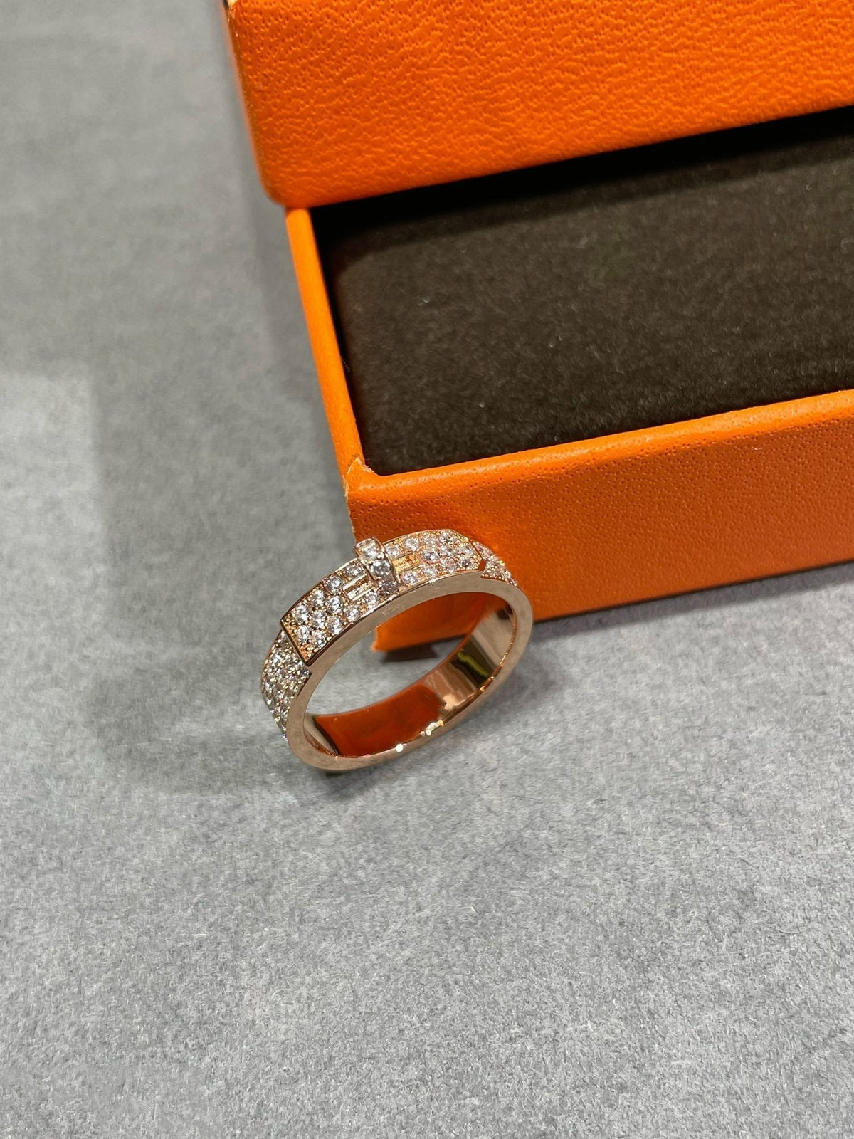 [LumiVibe]KELLY PINK GOLD DIAMOND RING