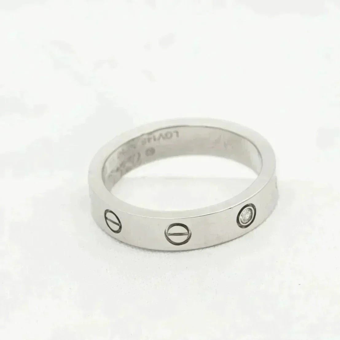 [LumiVibe]LOVE RING 4MM 1 DIAMOND SILVER