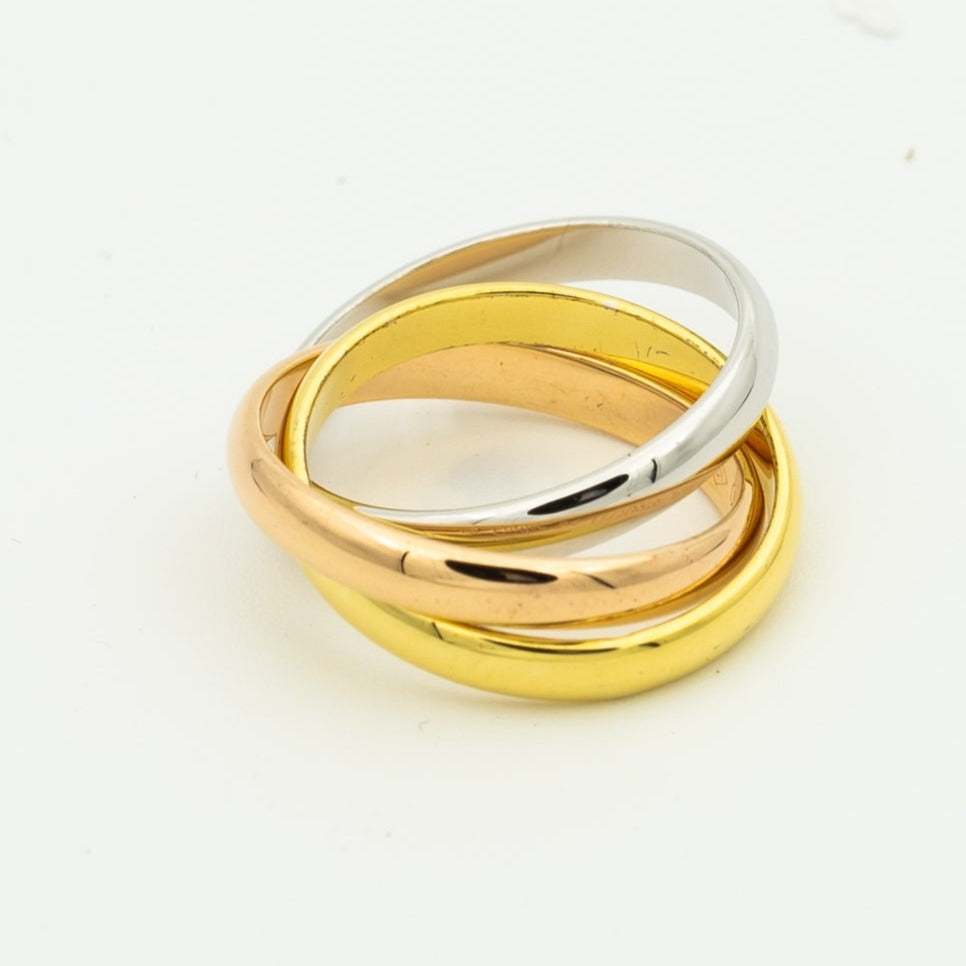[LumiVibe Jewelry]TRINITY RING GOLD PINK GOLD SILVER
