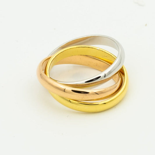 [LumiVibe Jewelry]TRINITY RING GOLD PINK GOLD SILVER