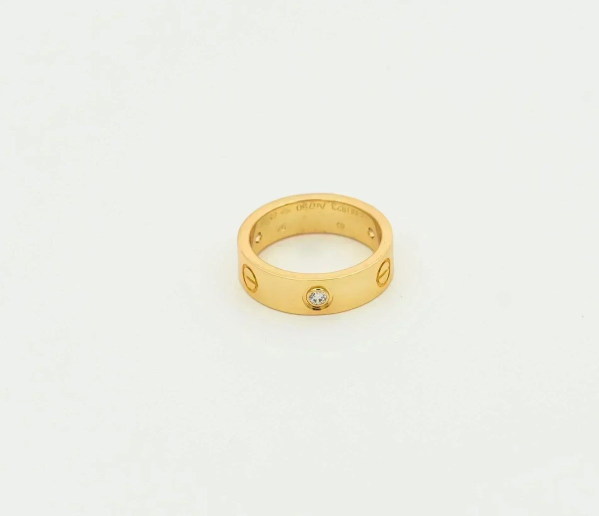 [LumiVibe]LOVE RING 5.5MM 3 DIAMONDS GOLD