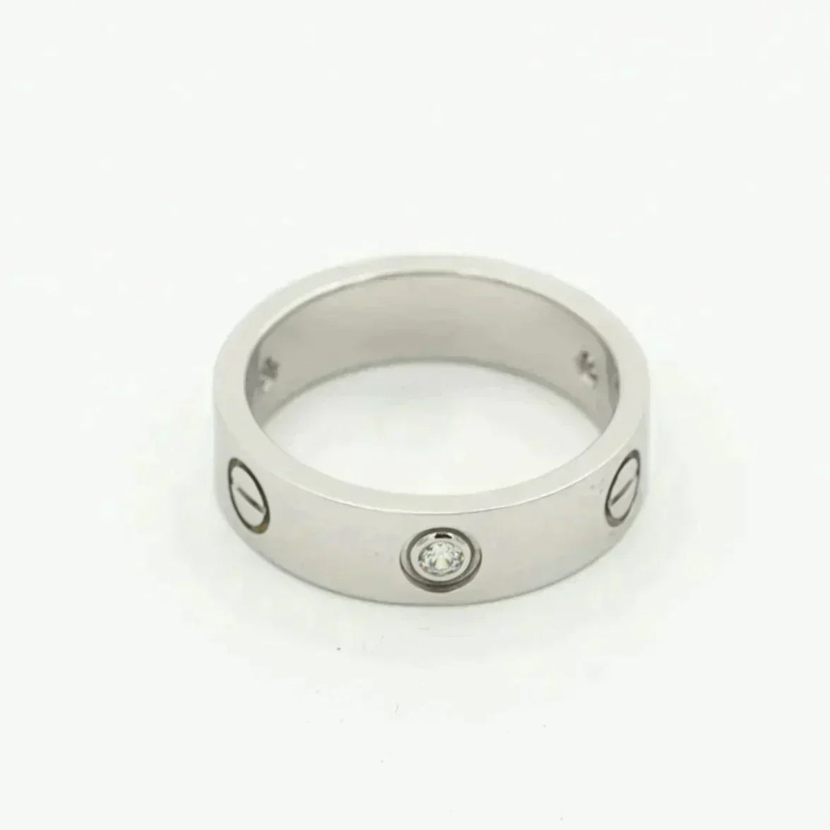 [LumiVibe]LOVE RING 5.5MM 3 DIAMONDS SILVER