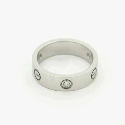 [LumiVibe]LOVE RING 5.5MM 3 DIAMONDS SILVER