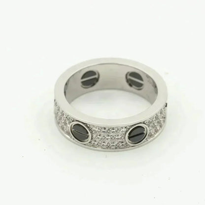 [LumiVibe]LOVE RING 5.5MM DIAMONDS PAVED CERAMIC