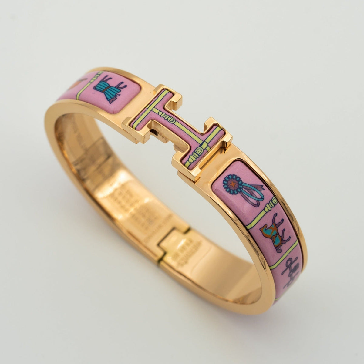 [LumiVibe]H PINK GOLD BRACELET PINK CERAMIC
