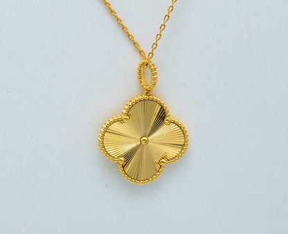 [LumiVibe]CLOVER 25MM PEDANT NECKLACE GOLD