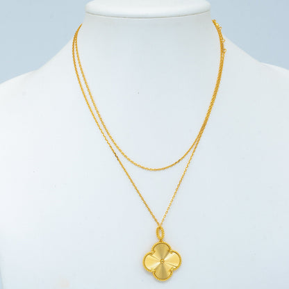 [LumiVibe]CLOVER 25MM PEDANT NECKLACE GOLD