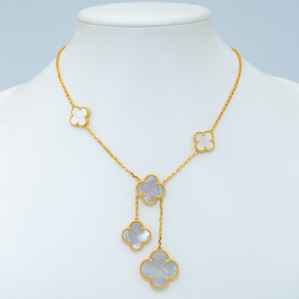 [LumiVibe]CLOVER MOTHER OF PEARL NECKLACE 6 MOTIF