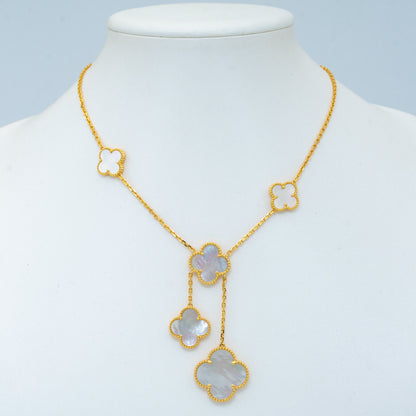 [LumiVibe]CLOVER MOTHER OF PEARL NECKLACE 6 MOTIF