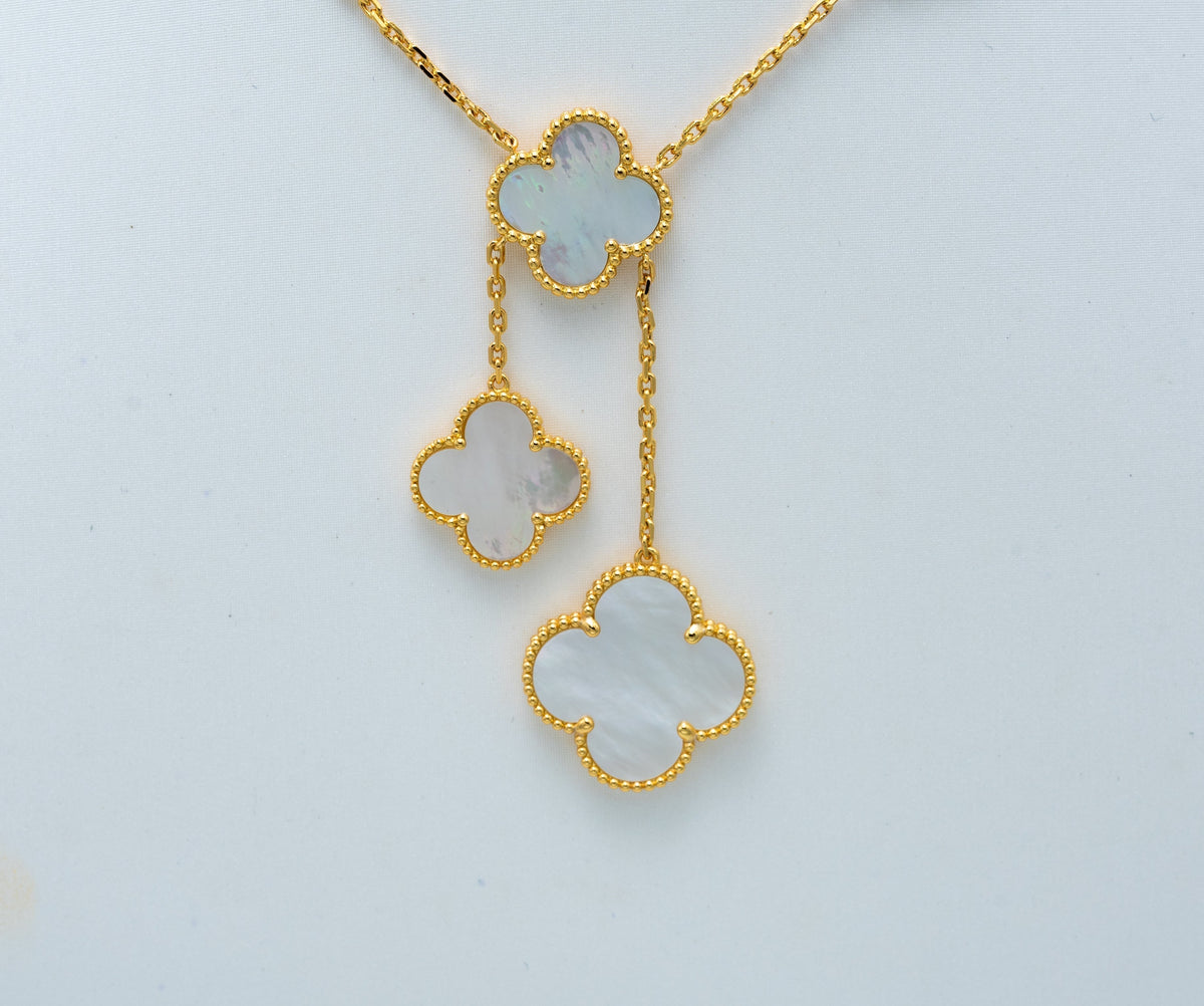 [LumiVibe]CLOVER MOTHER OF PEARL NECKLACE 6 MOTIF