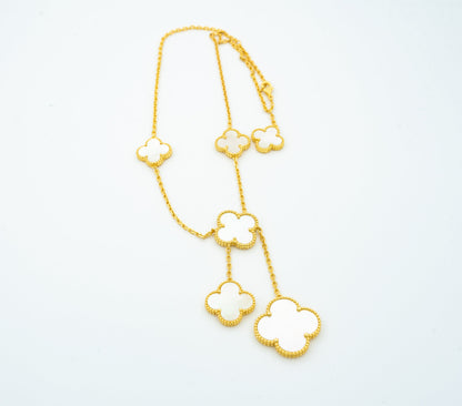 [LumiVibe]CLOVER MOTHER OF PEARL NECKLACE 6 MOTIF