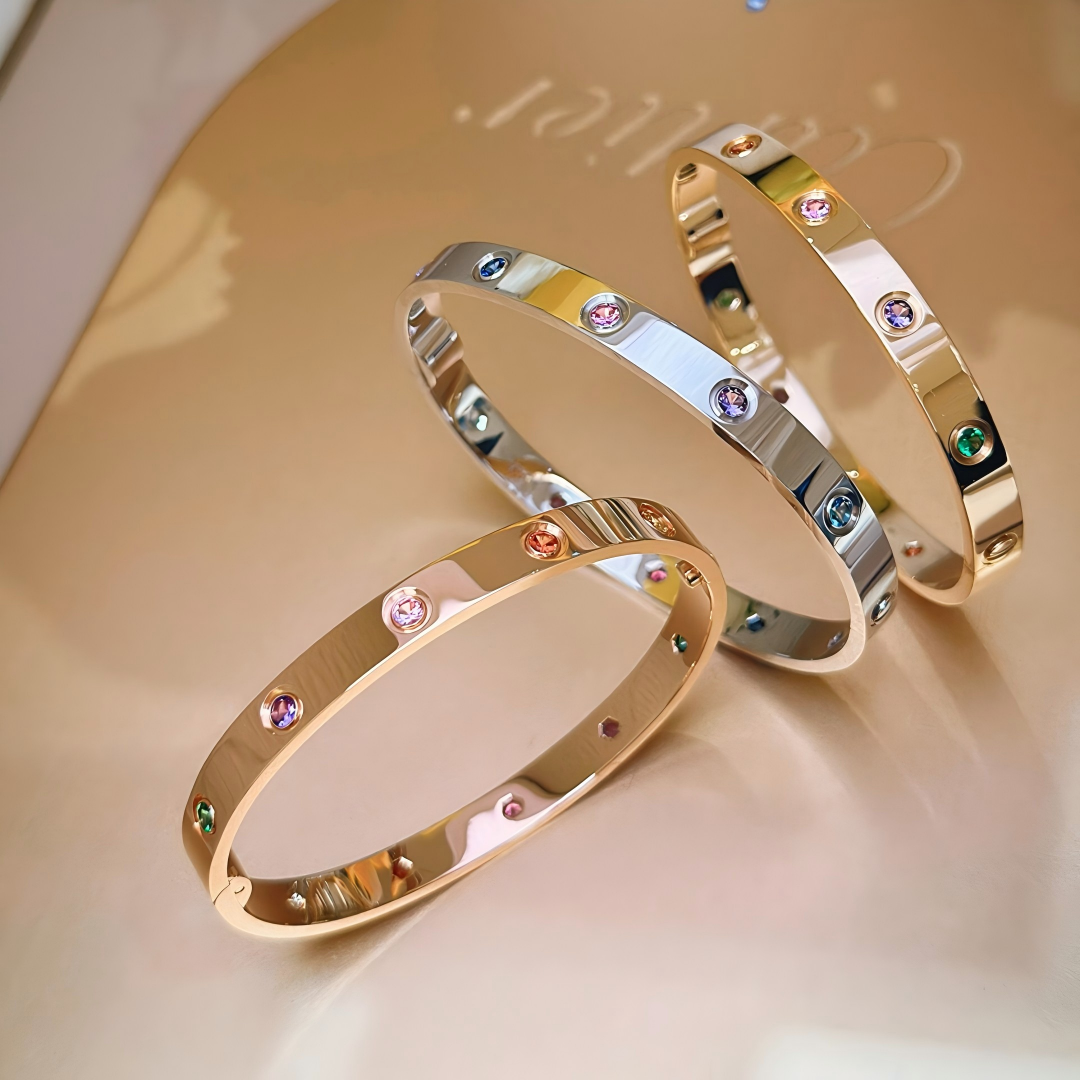 [LumiVibe] 2026 RAINBOW LOVE BRACELET 6.1MM  10 DIAMONDS