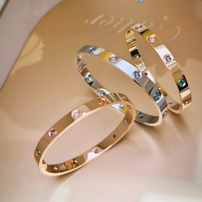 [LumiVibe] 2026 RAINBOW LOVE BRACELET 6.1MM  10 DIAMONDS
