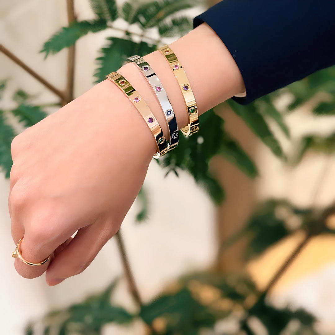 [LumiVibe] 2026 RAINBOW LOVE BRACELET 6.1MM  10 DIAMONDS