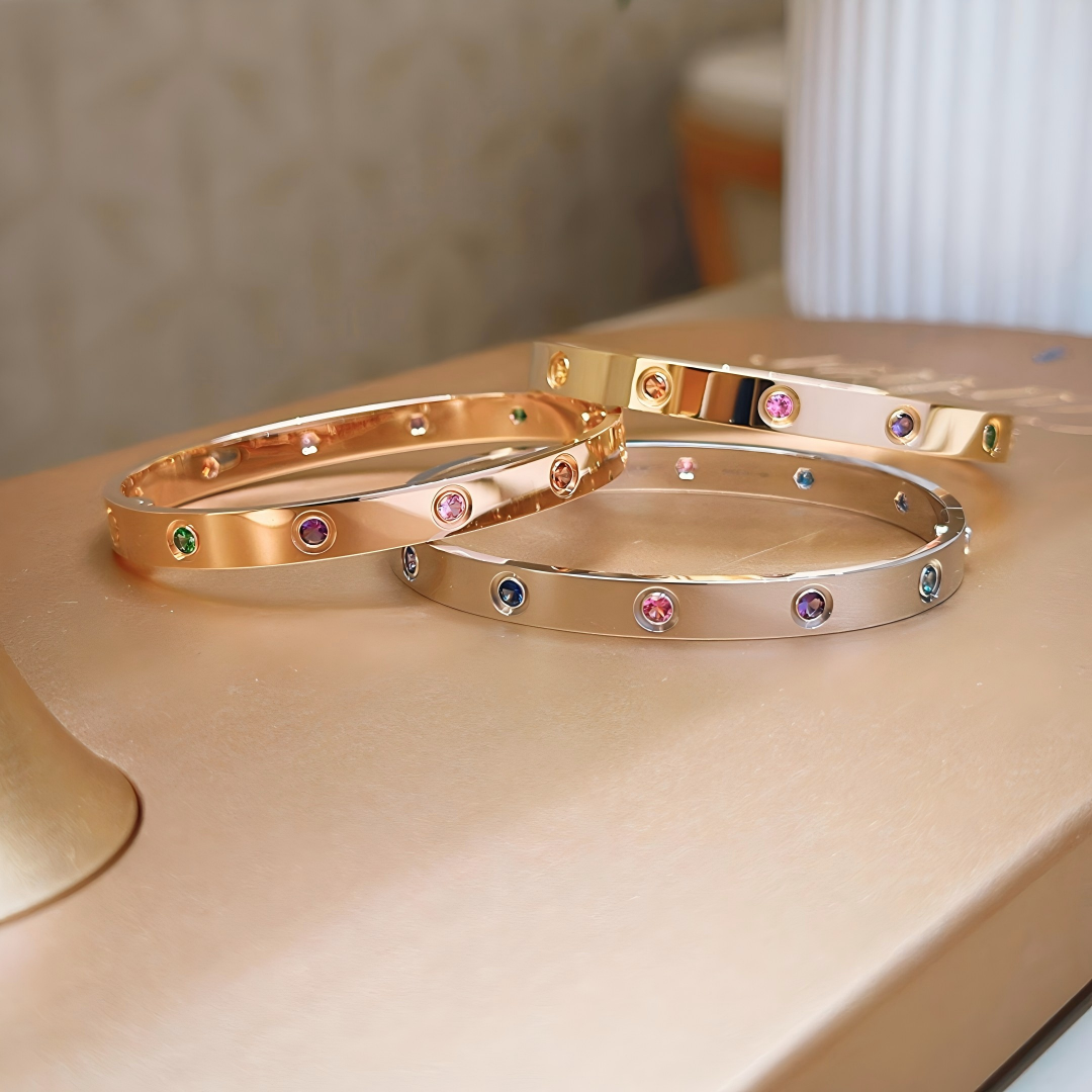 [LumiVibe] 2026 RAINBOW LOVE BRACELET 6.1MM  10 DIAMONDS