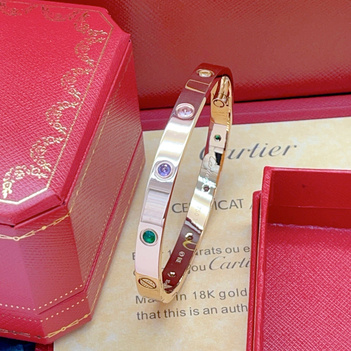 [LumiVibe] 2026 RAINBOW LOVE BRACELET 6.1MM  10 DIAMONDS