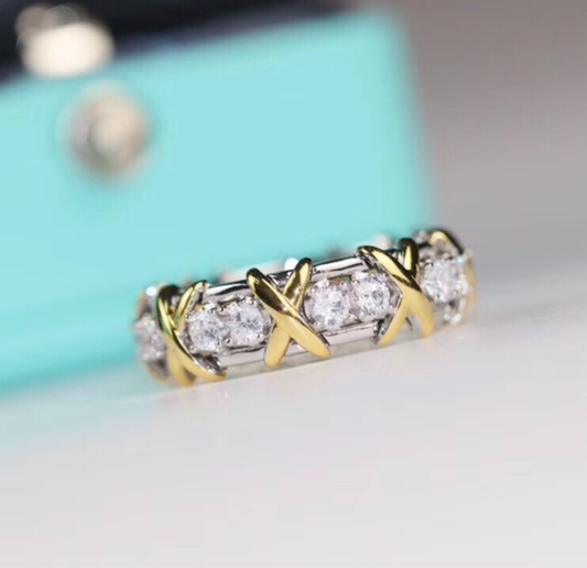 [LumiVibe jewelrys]Classic Gold Diamond Ring