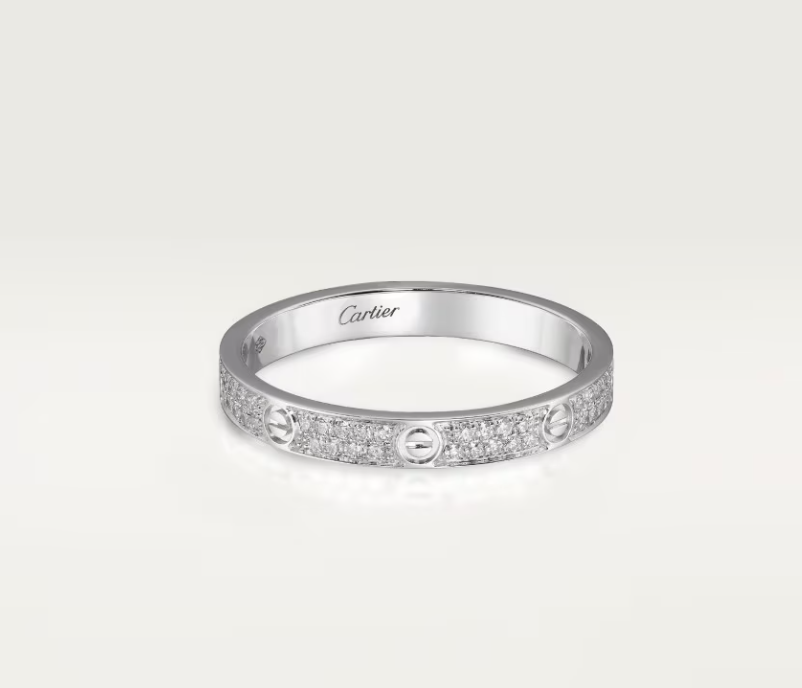 [LumiVibe]LOVE RING 2.6mm-wide full-diamond ring silver