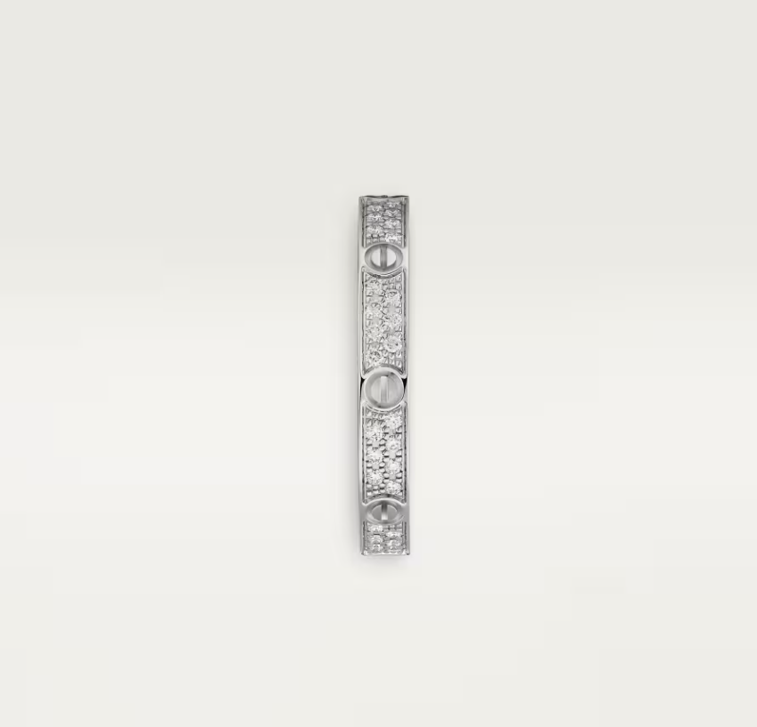 [LumiVibe]LOVE RING 2.6mm-wide full-diamond ring silver