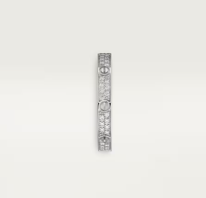 [LumiVibe]LOVE RING 2.6mm-wide full-diamond ring silver