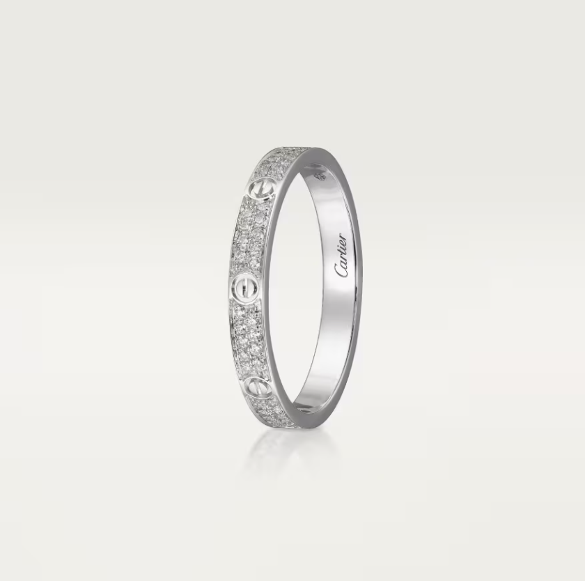 [LumiVibe]LOVE RING 2.6mm-wide full-diamond ring silver