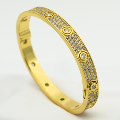 [LumiVibe]LOVE BRACELET 6.1MM DIAMOND-PAVED 10 BIG DIAMONDS