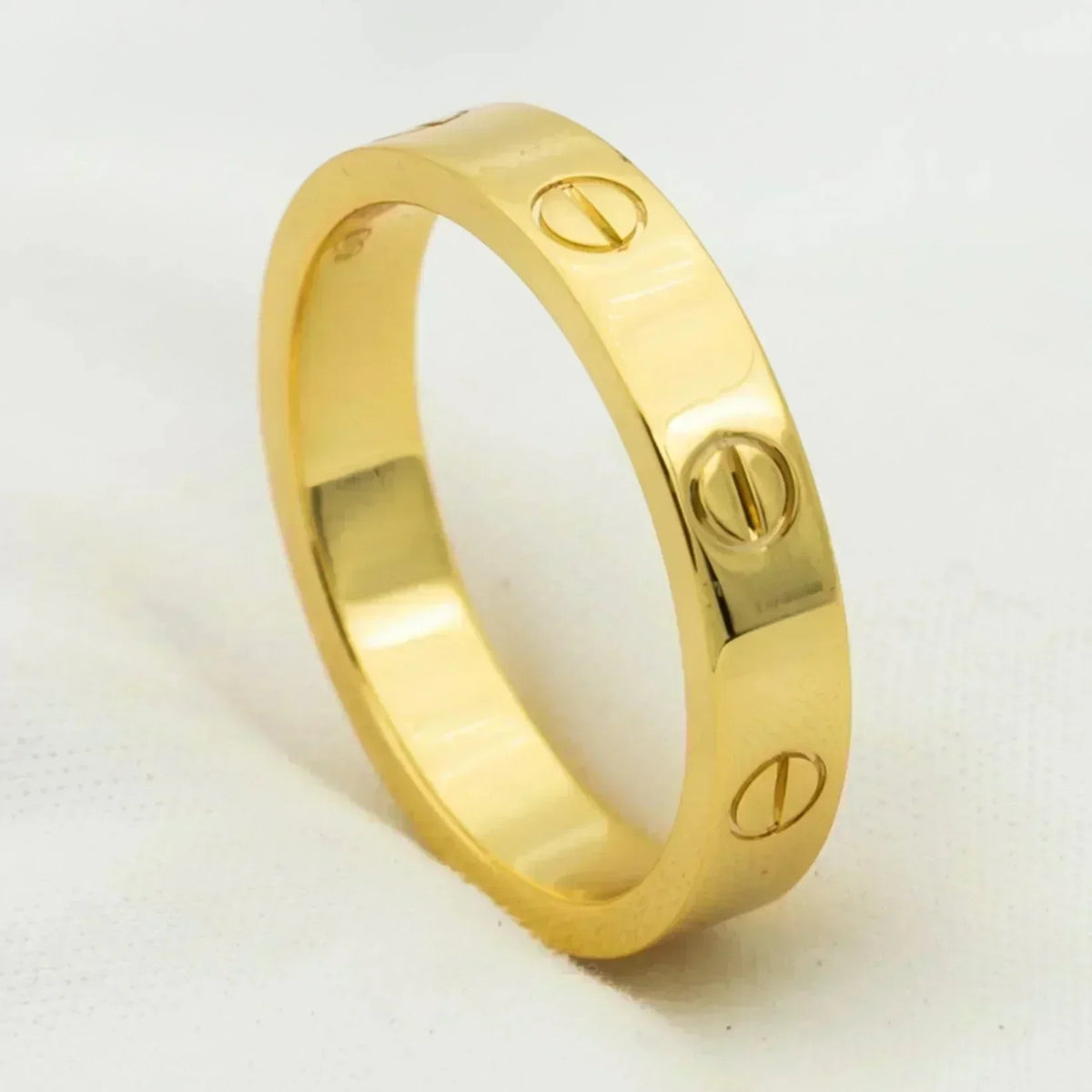 [LumiVibe]LOVE RING 4MM 1 DIAMOND GOLD