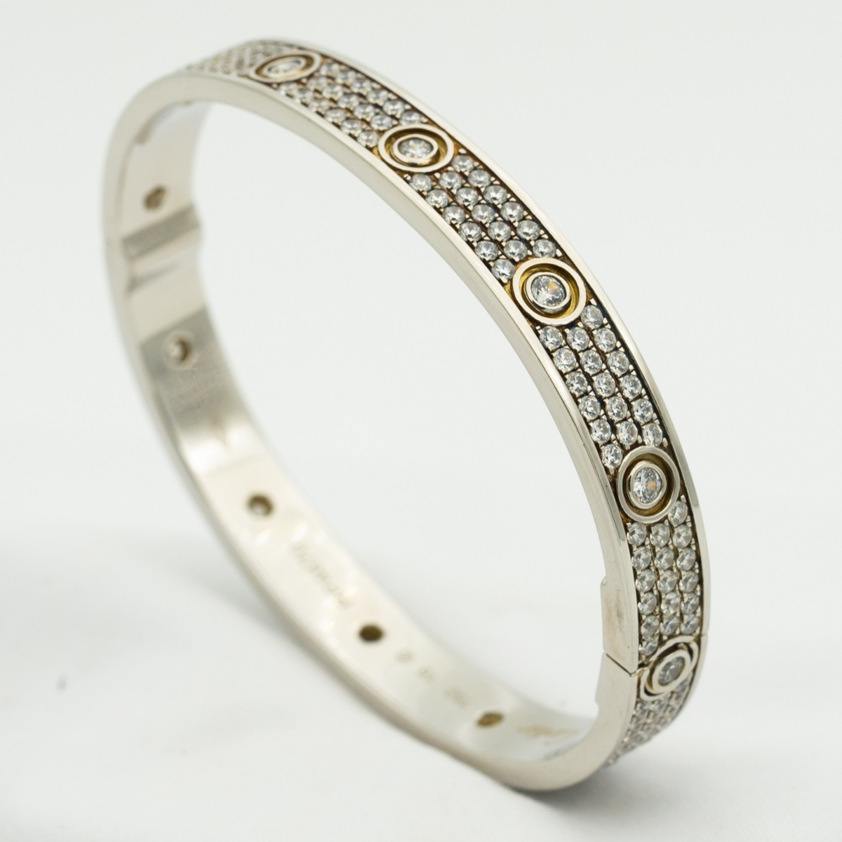 [LumiVibe]LOVE BRACELET 6.1MM DIAMOND-PAVED 10 BIG DIAMONDS