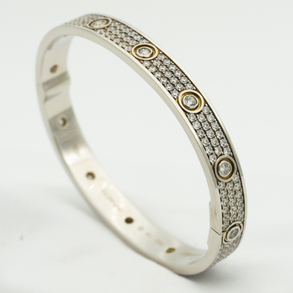 [LumiVibe]LOVE BRACELET 6.1MM DIAMOND-PAVED 10 BIG DIAMONDS