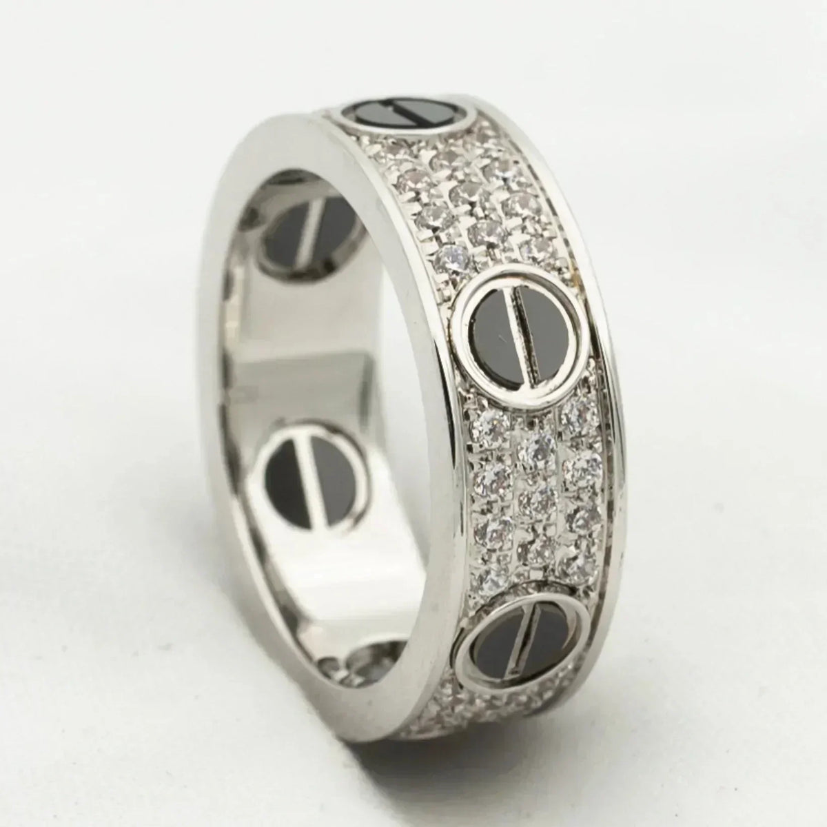 [LumiVibe]LOVE RING 5.5MM DIAMONDS PAVED CERAMIC
