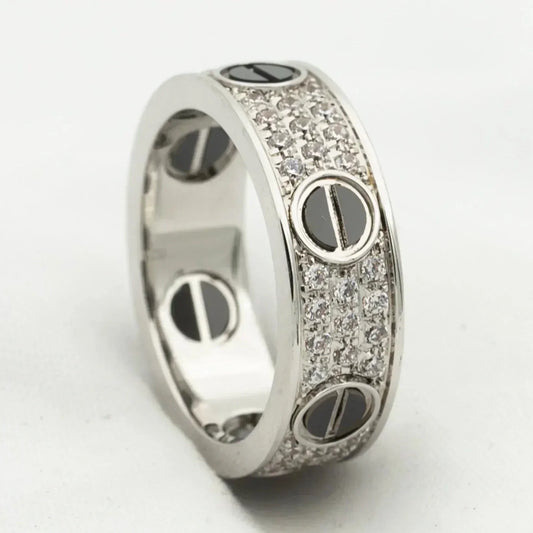 [LumiVibe]LOVE RING 5.5MM DIAMONDS PAVED CERAMIC