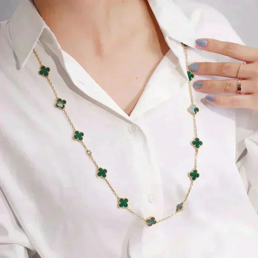 [LumiVibe]CLOVER 20 MOTIFS MALACHITE GOLD